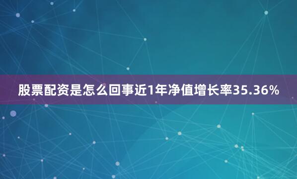 股票配资是怎么回事近1年净值增长率35.36%
